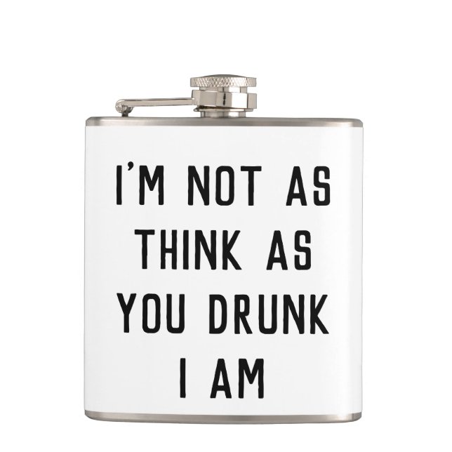 Humorous Drunken Banter Hip Flask (Front)