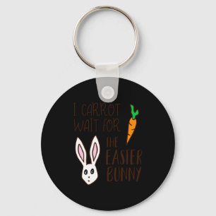 Humorous funny easter quote carrot wait bunny cute key ring