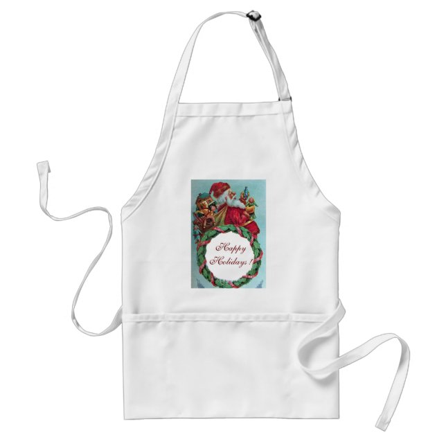 HUMOROUS FUNNY SANTA XMAS CROWN STANDARD APRON (Front)
