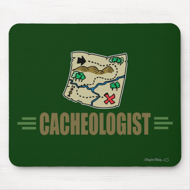 Humorous Geocaching Mouse Mat (Front)