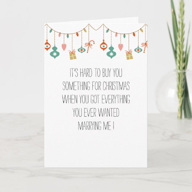 Humorous Husband/Wife Christmas Card (Front)