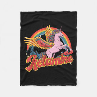 Humorous Ketamine Horse Emergency Funny Mental Hea Fleece Blanket