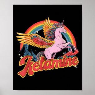 Humorous Ketamine Horse Emergency Funny Mental Hea Poster