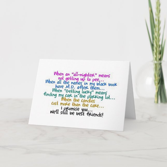 HUMOROUS "MUTUAL BIRTHDAY" TO MY VERY BEST FRIEND CARD (Front)