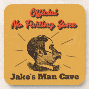 Humorous No Farting Zone Yellow Coaster