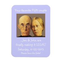 Humorous Older Couple Wedding Save The Date