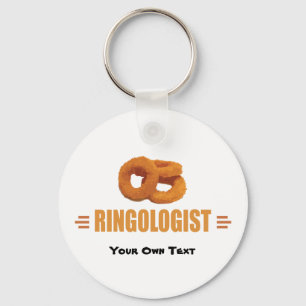 Humorous Onion Ring Title Key Ring