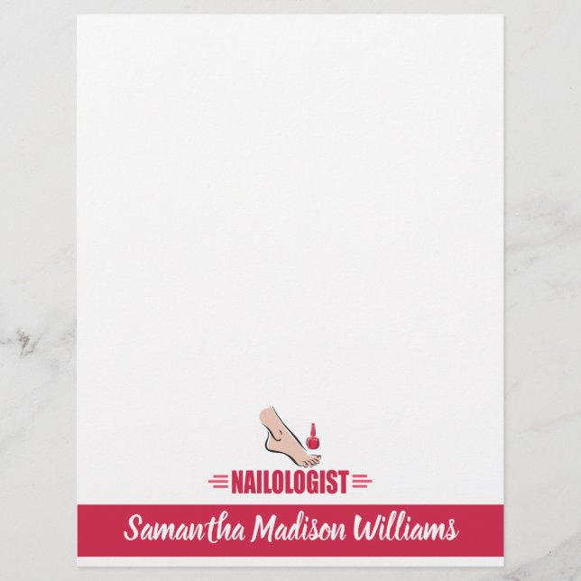 Humorous Pedicure Pink Polish Nail Salon Flyer (Front)