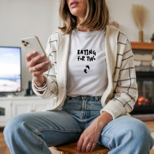 Humorous pregnancy fingerprint black T-Shirt