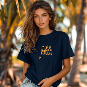 Humorous pregnancy fingerprint orange T-Shirt