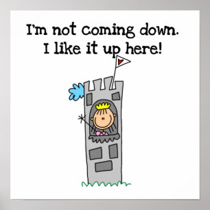 Humorous Princess in Tower Poster