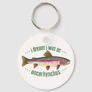 Humorous Rainbow Trout Fly Fishing Funny Key Ring