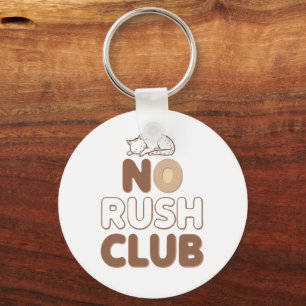 Humorous Slow Living and Lazy Day Key Ring
