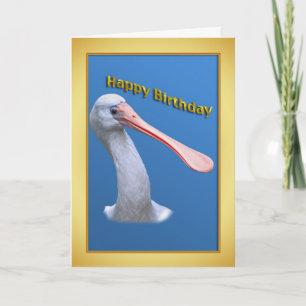 Humorous Spoonbill Birthday Card