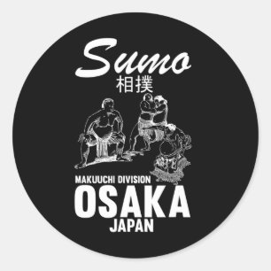 Humorous Sumo Wrestler Judo Osaka Japan Wrestler S Classic Round Sticker