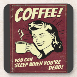 Humorous Vintage Coaster design (set of six)