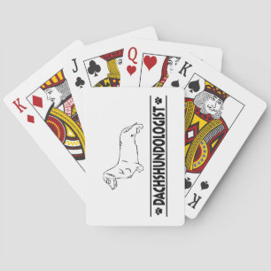 Humorous Wirehaired Dachshund Playing Cards