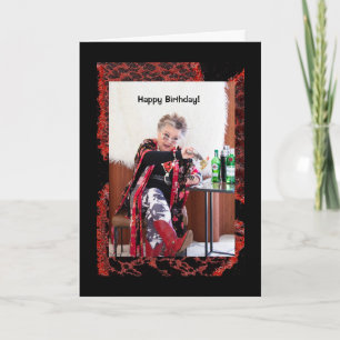 Humorous woo hoo for her birthday Greeting Card