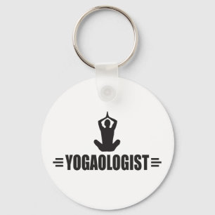 Humorous Yoga Key Ring