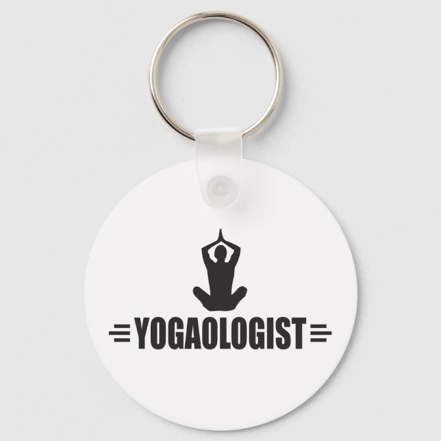 Humorous Yoga Key Ring (Front)