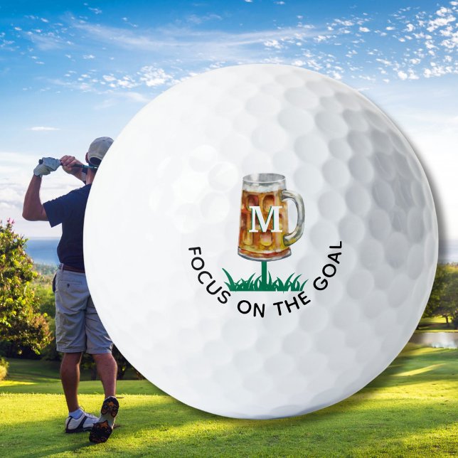 Humour 19th Tee Beer Mug Monogram Golf Balls (Creator Uploaded)