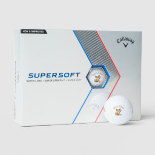 Humour Adorable Corgi 'Too Cute to Bogey' Fun Golf Balls