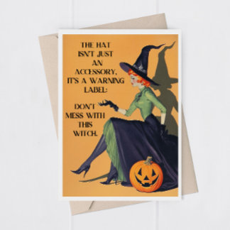 Humour Adult Halloween Witch Greeting Card