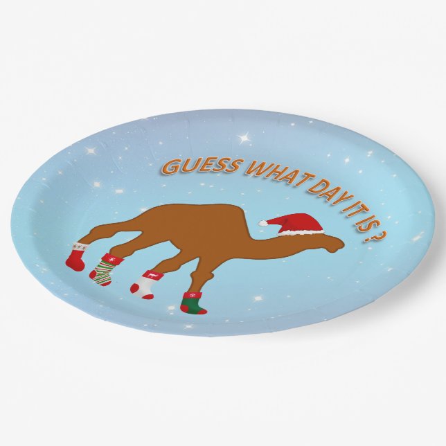 Humour and Fun Funny Christmas Paper Plate (Angled)