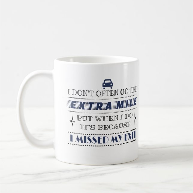 Humour Bad Driver Missed Exit Coffee Mug (Left)
