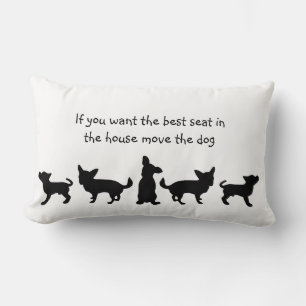 Humour Best Seat in house Dog Pet Animal Lumbar Cushion