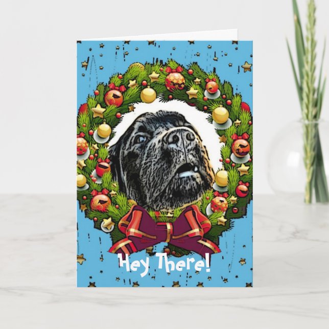 Humour Christmas Card ~Dog (Front)