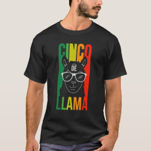 Humour Cinco De Mayo Llama In Sunglasses Mexican T-Shirt