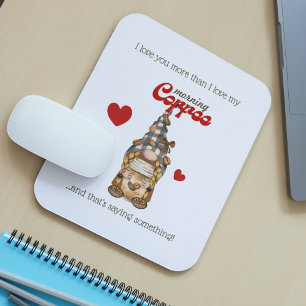 Humour Coffee Quote Gnome Funny Valentines Day Gif Mouse Mat