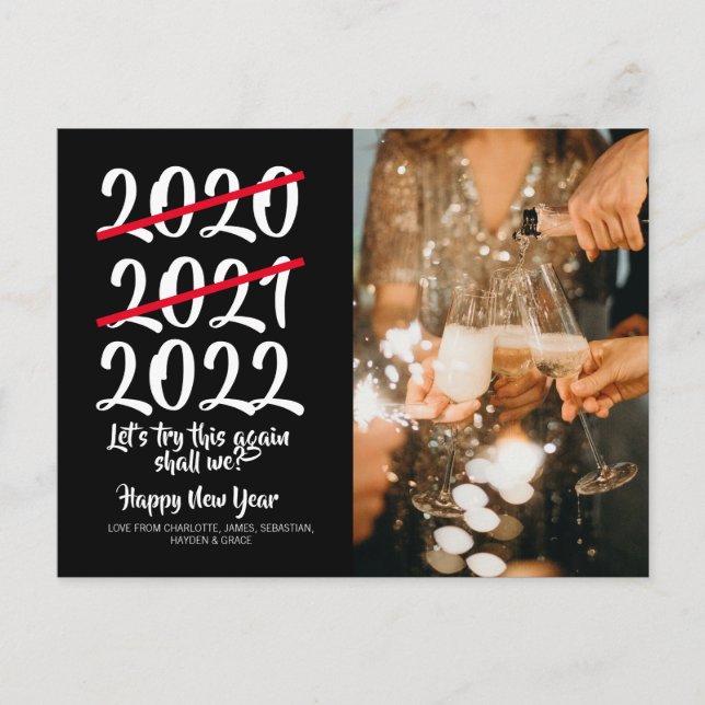 Humour Corona Virus 2020 2021 2022 New Year Holida Holiday Postcard (Front)