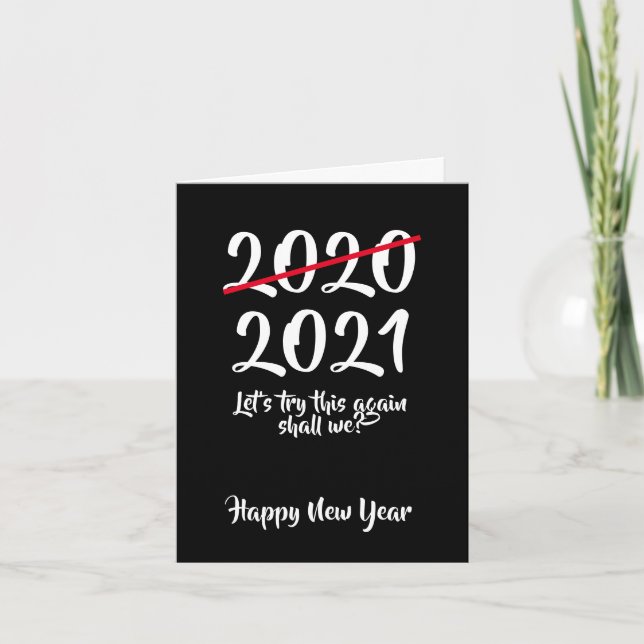 Humour Corona Virus 2020 2021 New Year Holiday Card (Front)