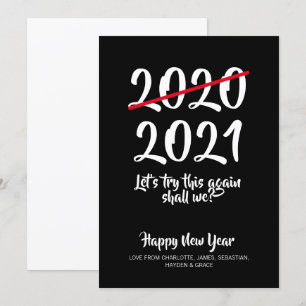 Humour Corona Virus 2020 2021 New Year Holiday Card