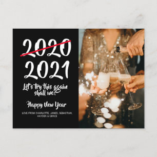 Humour Corona Virus 2020 2021 New Year Holiday Postcard
