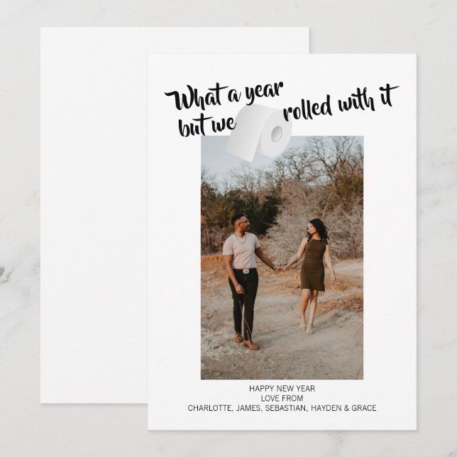 Humour Corona Virus 2020 New Year 2021 Holiday Card (Front/Back)