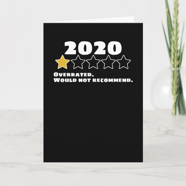 Humour Corona Virus 2020 Overrated Card (Front)