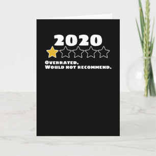 Humour Corona Virus 2020 Overrated Card