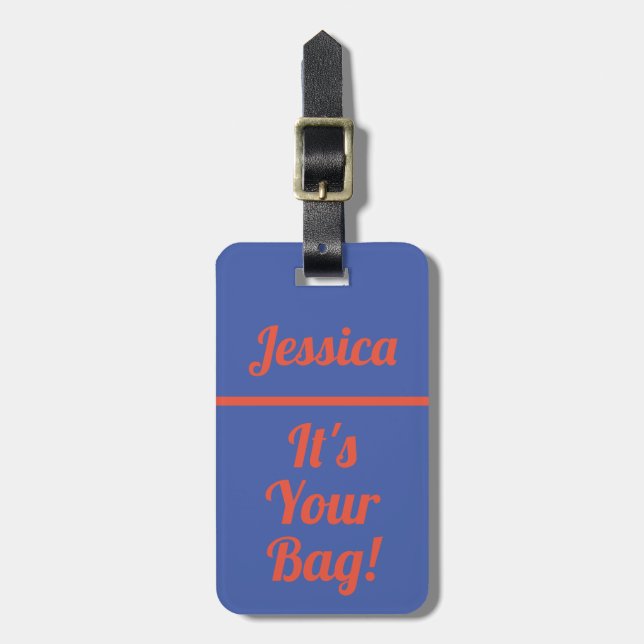 Humour Cute Funny luggage tag for travellers (Front Vertical)