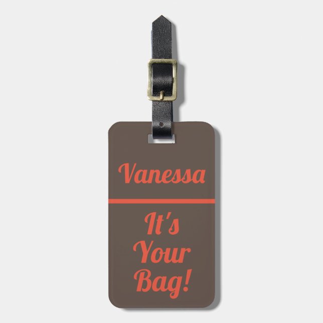 Humour Cute Funny luggage tag for travellers (Front Vertical)