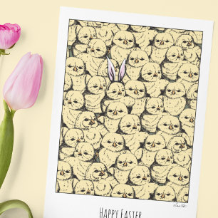 Humour Easter Chicks One in a Million Chicks Easte Holiday Card