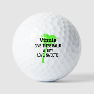 Humour fun personalised custom Golf Balls