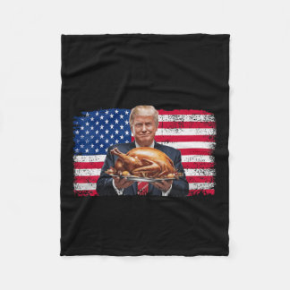 Humour Funny Trump Winner Winner Christmas Dinner  Fleece Blanket