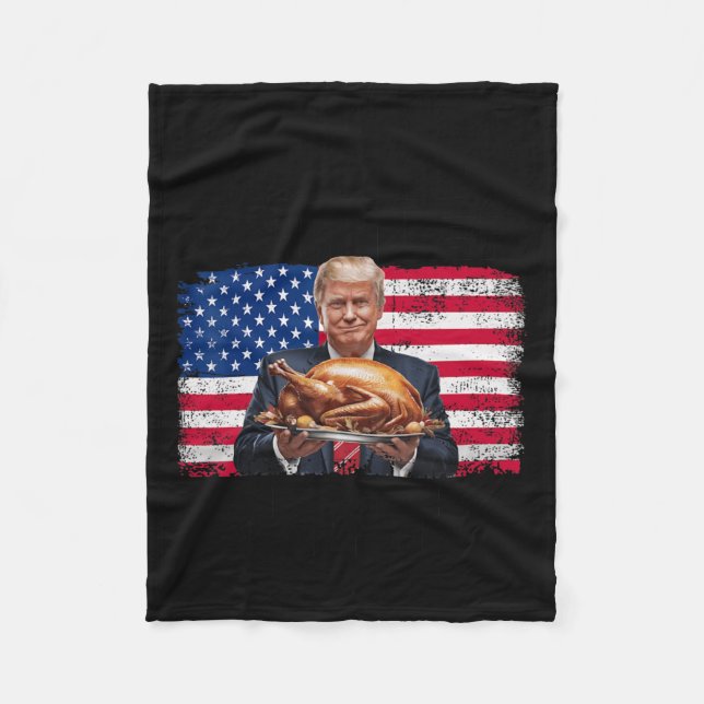 Humour Funny Trump Winner Winner Christmas Dinner  Fleece Blanket (Front)