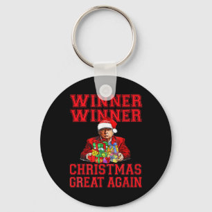 Humour Funny Trump Winner Winner Christmas Great A Key Ring