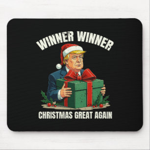 Humour Funny Xmas Trump Winner Winner Christmas Gr Mouse Mat