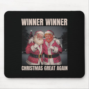 Humour Funny Xmas Trump Winner Winner Christmas Gr Mouse Mat