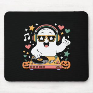 Humour Halloween Ghost Dj With Turntable Music Cos Mouse Mat